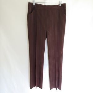A Byer Brown Striped Trouser Dress Pants